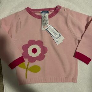Jacadi Pink Flower Baby Sweater- 24M